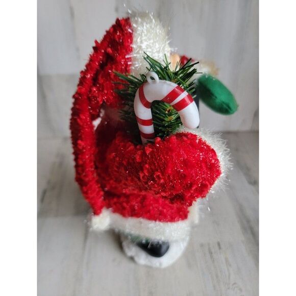 Animated dancing Jingle Bell caroling Santa Claus glitter xmas figure - Picture 6 of 13